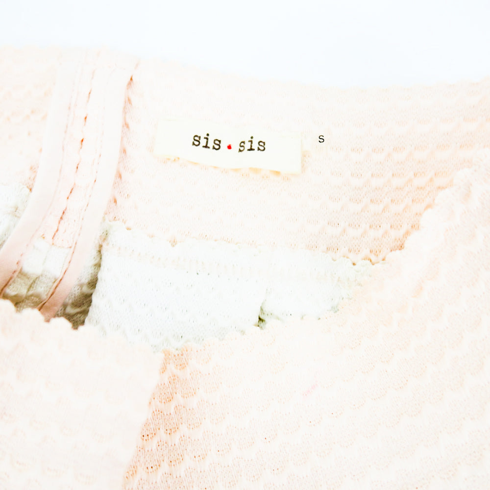 Sis Sis Scallop Pink & White Skirt - Sachy's Closet