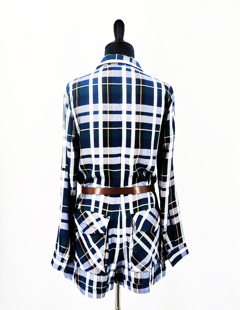 Trafaluc by Zara Tartan Romper - Sachy's Closet