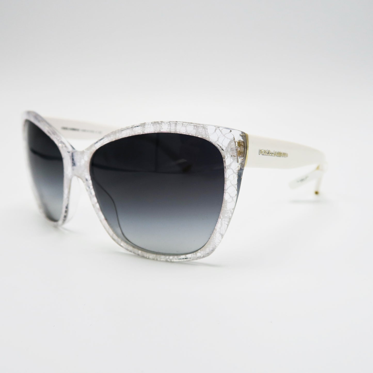 Dolce & Gabbana White Lace Sunglasses - Sachy's Closet