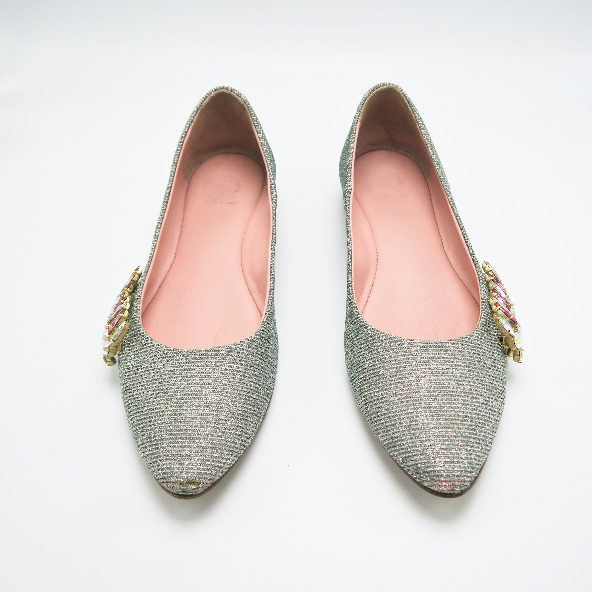 Lisa C bijoux Shimmer Flats - Sachy's Closet