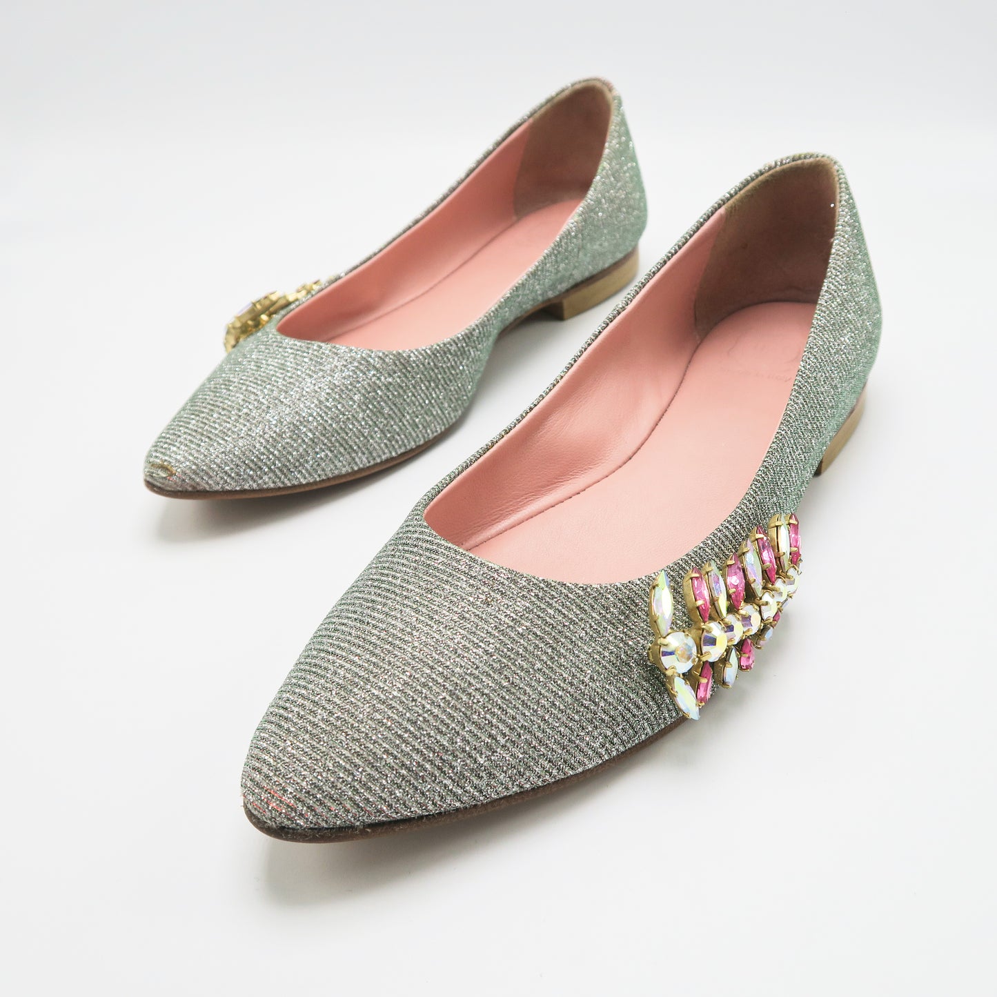 Lisa C bijoux Shimmer Flats - Sachy's Closet