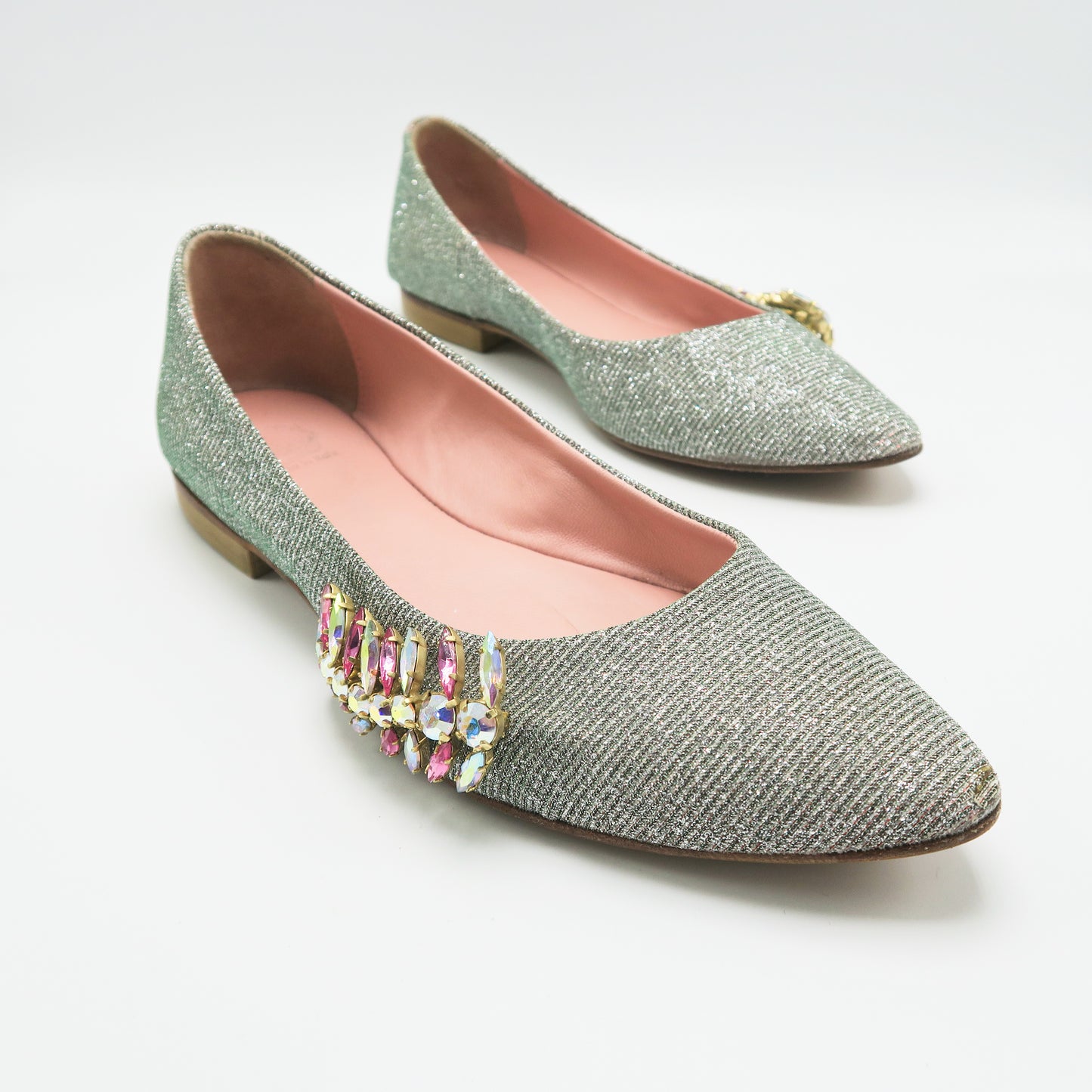 Lisa C bijoux Shimmer Flats - Sachy's Closet