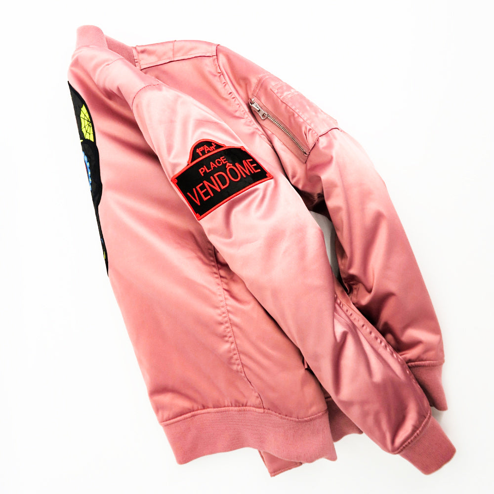 Vintage Rose Bomber Jacket - Sachy's Closet