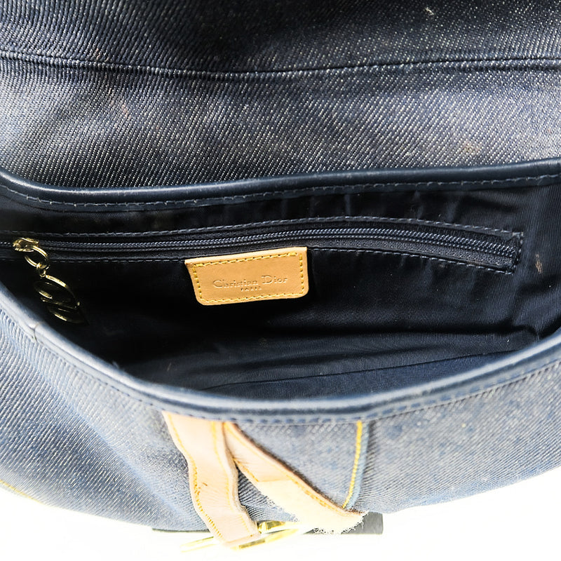 Christian Dior Dark Wash Demin Saddle Bag - Sachy's Closet