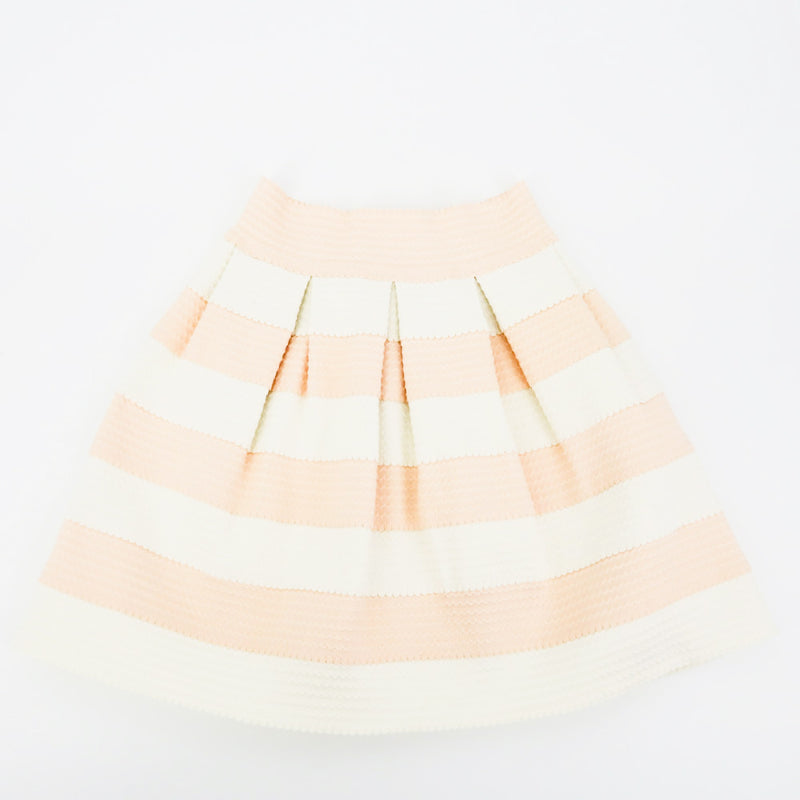 Sis Sis Scallop Pink & White Skirt - Sachy's Closet