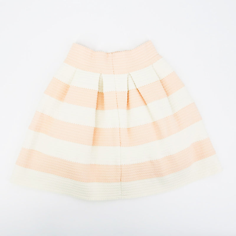 Sis Sis Scallop Pink & White Skirt - Sachy's Closet