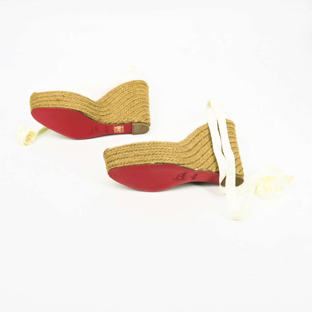 Christian Louboutin Espadrille Wedges - Sachy's Closet