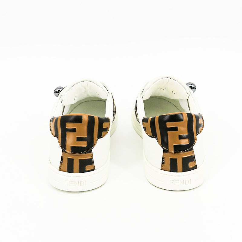 Fendi Pearland Leather Sneakers with FF Strap - Sachy's Closet