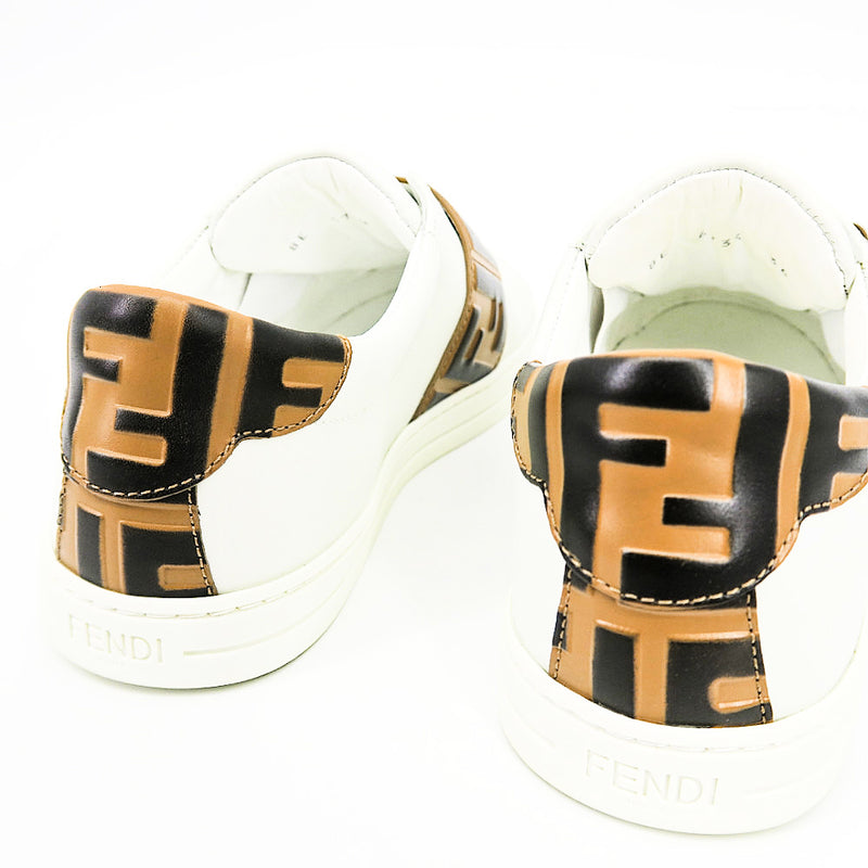 Fendi Pearland Leather Sneakers with FF Strap - Sachy's Closet