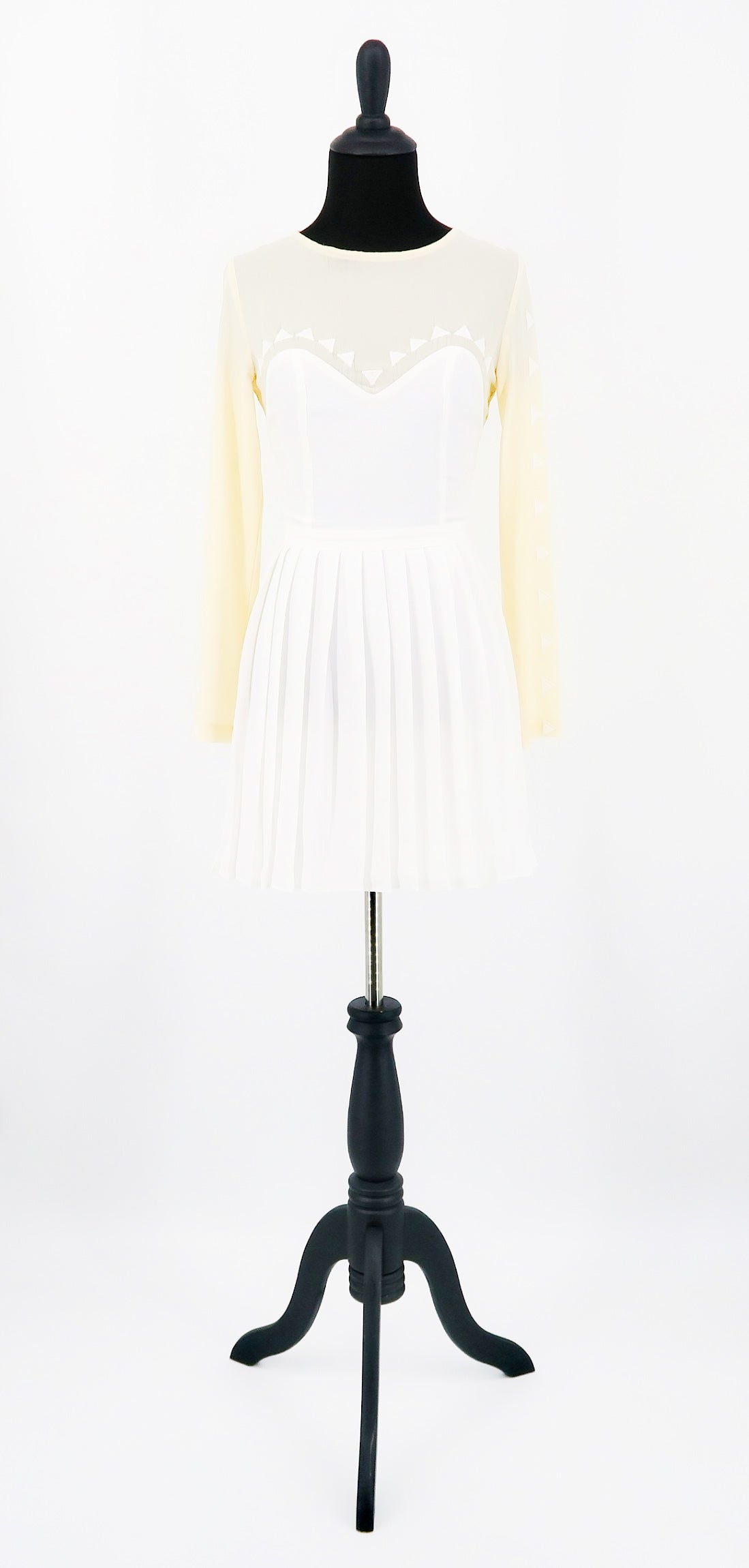 Stylestalker Pleated White Dress - Sachy's Closet