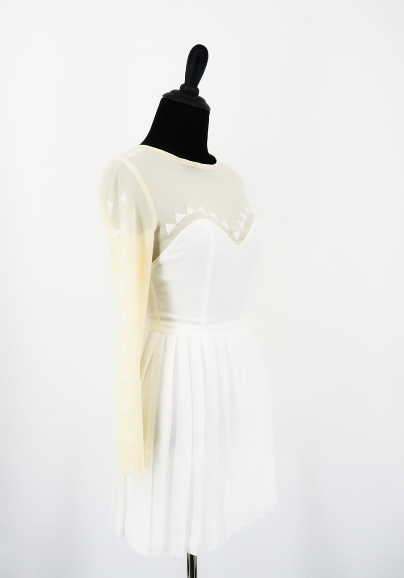 Stylestalker Pleated White Dress - Sachy's Closet