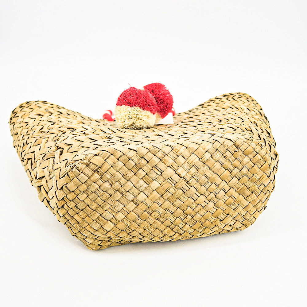 Kayu St. Tropez Pompom Woven Straw Tote - Sachy's Closet