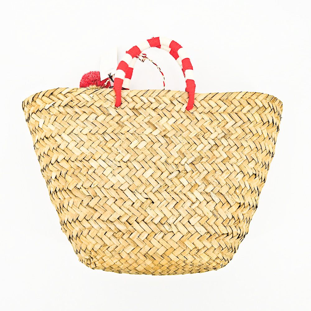 Kayu St. Tropez Pompom Woven Straw Tote - Sachy's Closet