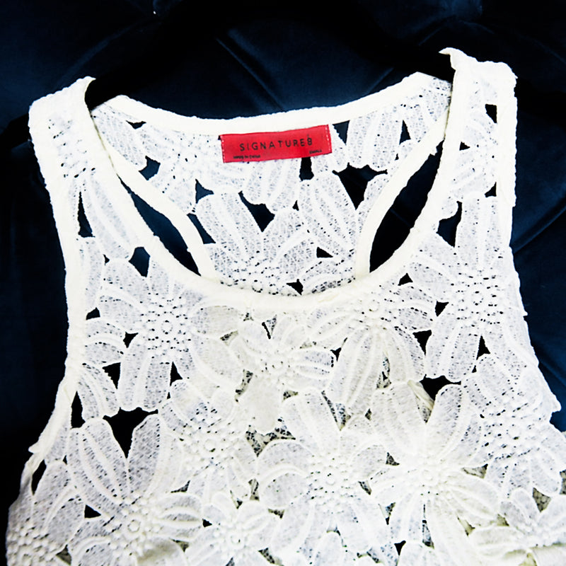 Signature 8 Crochet Racerback Crop Top - Sachy's Closet